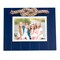 Navy Picture Photo Frame 5"x7" with Jute Rope Accent Wood Coastal Nautical Home Decor for Tabletop Display Wall